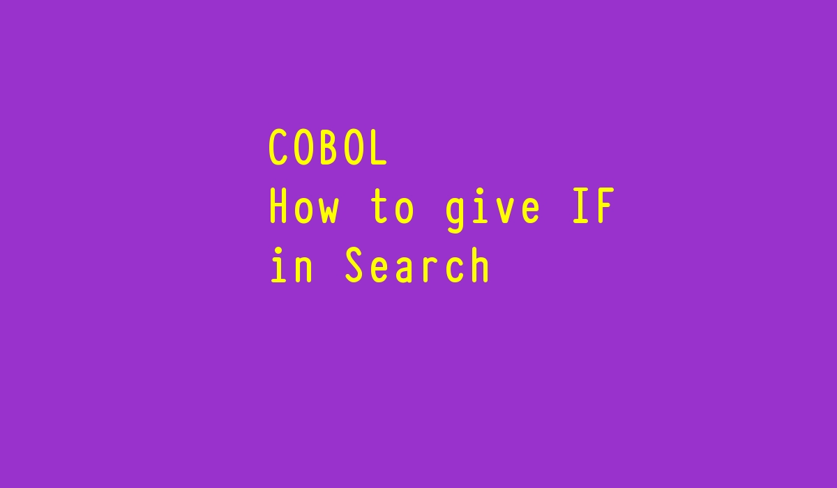 COBOL Search
