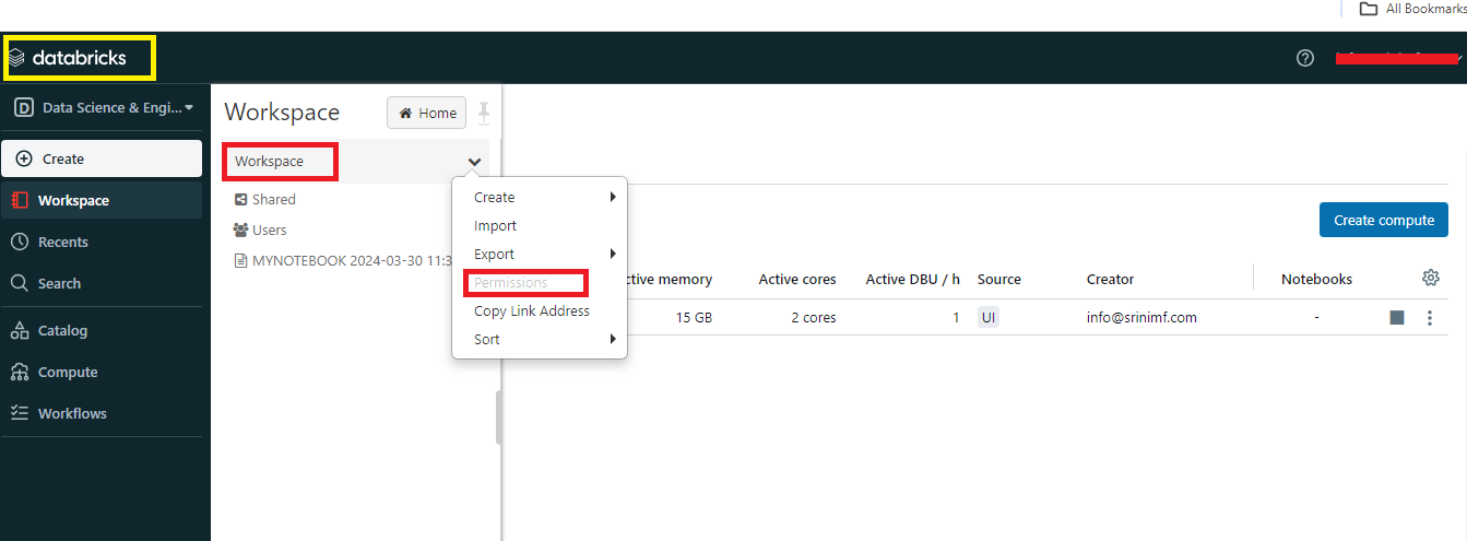 How to Share Workspace in Databricks